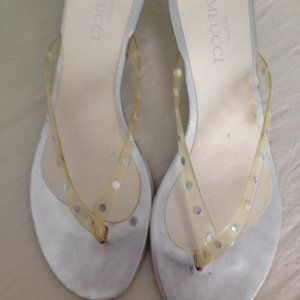 Women's Sesto Meucci Silver sandal/heel used 8m